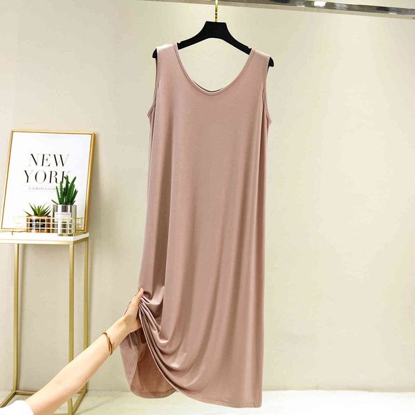 women's sleepwear loose large size vest dress for lady sleeveless modal nightdress long nightgowns women comfortable summer nightshirt, Black;red
women's sleepwear loose large size vest dress for lady sleeveless modal nightdress long nightgowns women comfortable summer nightshirt, Black;red