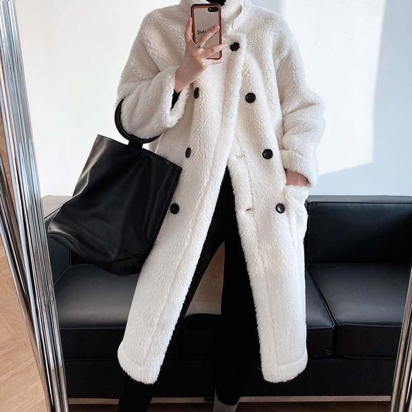 women's wool & blends korean thick lamb coat women long knee-length warm fur autumn winter 993, Black
women's wool & blends korean thick lamb coat women long knee-length warm fur autumn winter 993, Black