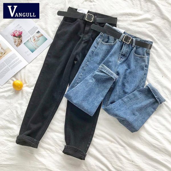 vangull high waist jeans women solid belt harem pants loose casual cotton street denim trousers pantalon femme women's, Blue
vangull high waist jeans women solid belt harem pants loose casual cotton street denim trousers pantalon femme women's, Blue