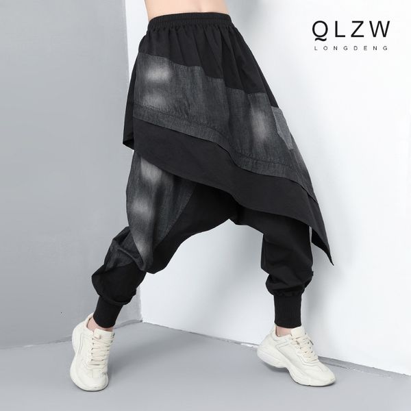 pants tide brand women's jeans early autumn fight denim washed harem personality street fake two casual pants skirts, Black;white
pants tide brand women's jeans early autumn fight denim washed harem personality street fake two casual pants skirts, Black;white