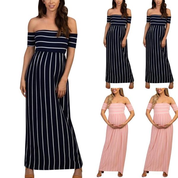 fashion summer style women's pregnancy maternity off-shoulder cotton dress stripe patchwork long for pregnants dresses, White
fashion summer style women's pregnancy maternity off-shoulder cotton dress stripe patchwork long for pregnants dresses, White