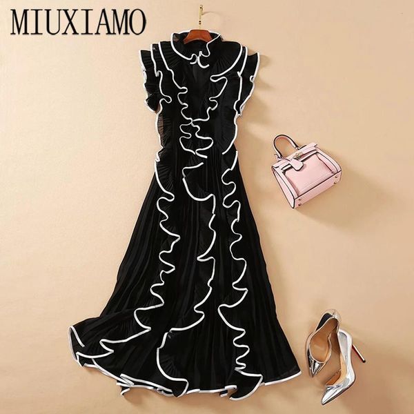 casual dresses miuximao high quailty 2021 fall&spring half sleeve solid vintage mid-calf ruffles cake long dress women vestidos, Black;gray
casual dresses miuximao high quailty 2021 fall&spring half sleeve solid vintage mid-calf ruffles cake long dress women vestidos, Black;gray