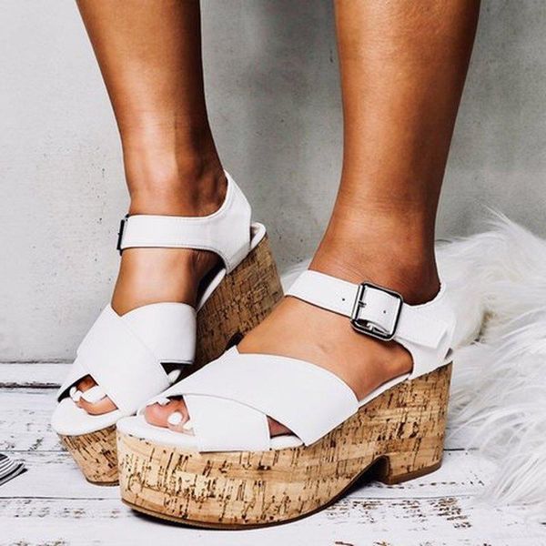 women summer plus size sandals high heels shoes woman vintage pu leather platform peep toe sandalias mujer sapato feminino d400, Black
women summer plus size sandals high heels shoes woman vintage pu leather platform peep toe sandalias mujer sapato feminino d400, Black