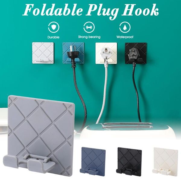 foldable socket hook adhesive power plug holder plastic wall door hanger room kitchen storage organizer drop hooks & rails
foldable socket hook adhesive power plug holder plastic wall door hanger room kitchen storage organizer drop hooks & rails
