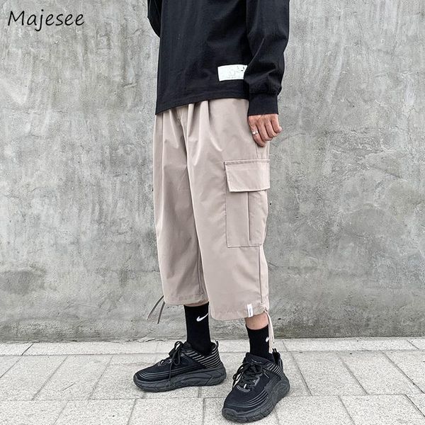 men's pants men casual calf-length cargo trousers pockets harajuku summer all-match elastic waist hip-hop streetwear korean style chic, Black
men's pants men casual calf-length cargo trousers pockets harajuku summer all-match elastic waist hip-hop streetwear korean style chic, Black
