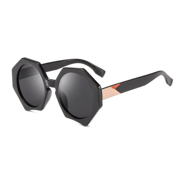 sunglasses european and american polygon round frame men's women's personalized, White;black
sunglasses european and american polygon round frame men's women's personalized, White;black