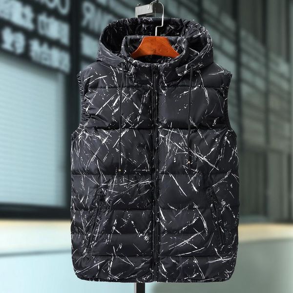 men's vests autumn and winter warm cotton vest fashion pattern fabric sleeveless coat hooded windproof plus size 4xl-9xl, Black;white
men's vests autumn and winter warm cotton vest fashion pattern fabric sleeveless coat hooded windproof plus size 4xl-9xl, Black;white