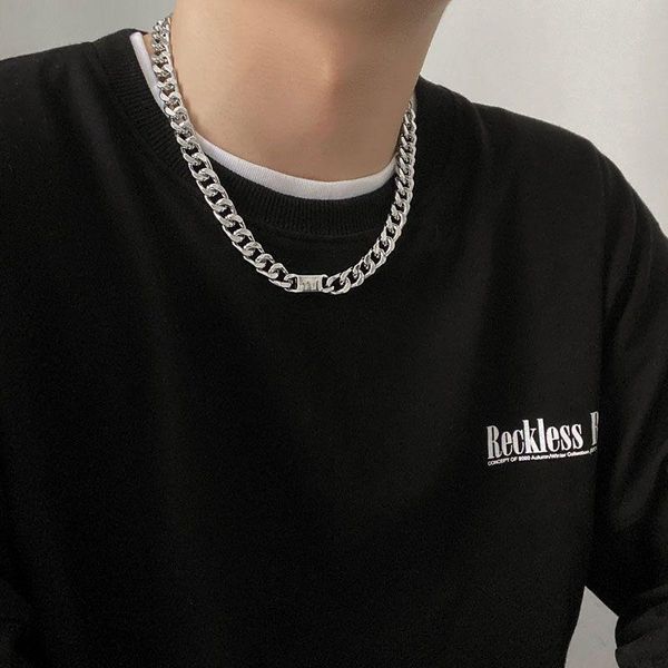 earrings & necklace cuba thick chain men's fashion cool in europe and america cold wind titanium steel not fade hip hop lovers, Silver
earrings & necklace cuba thick chain men's fashion cool in europe and america cold wind titanium steel not fade hip hop lovers, Silver