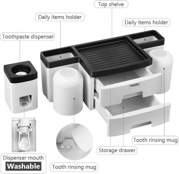 bath accessory set toothpaste dispenser toothbrush rack wall-mounted toilet brushing cup punch-mouthwash dental cylinder storage
bath accessory set toothpaste dispenser toothbrush rack wall-mounted toilet brushing cup punch-mouthwash dental cylinder storage