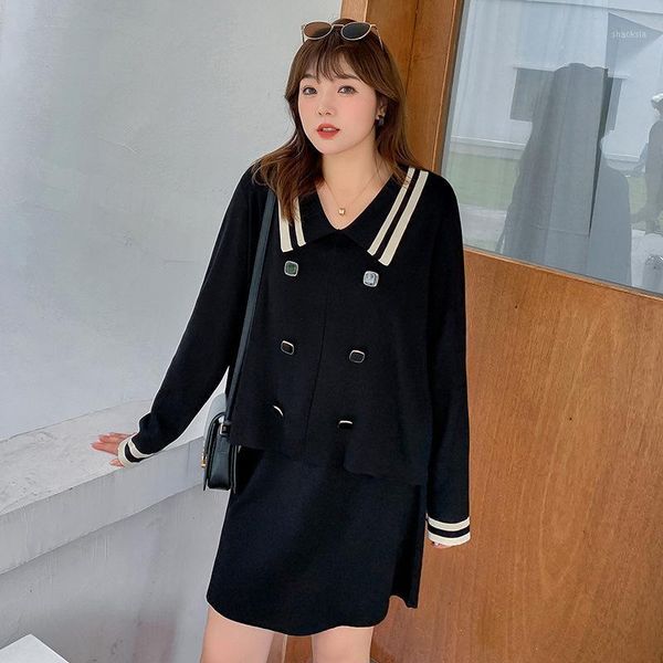 women's autumn and winter fashion foreign collar sweater two-piece cover belly hidden meat tracksuits, Gray
women's autumn and winter fashion foreign collar sweater two-piece cover belly hidden meat tracksuits, Gray