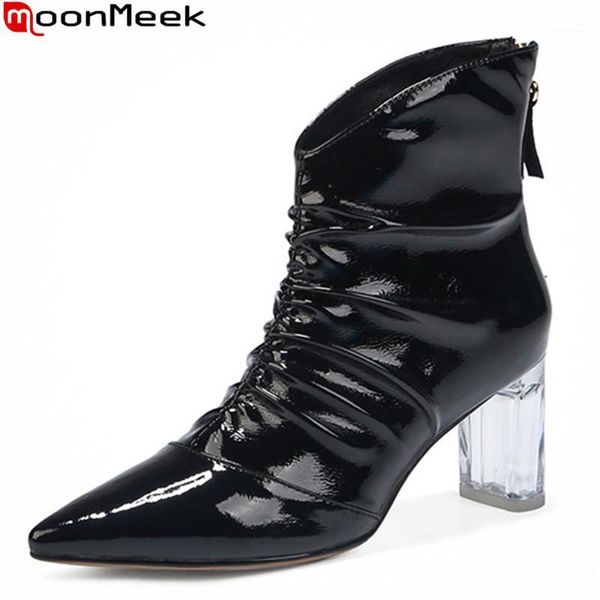 boots moonmeek 2021 big size 33-42 fashion women genuine leather high heels pointed toe ankle ladies shoes, Black
boots moonmeek 2021 big size 33-42 fashion women genuine leather high heels pointed toe ankle ladies shoes, Black