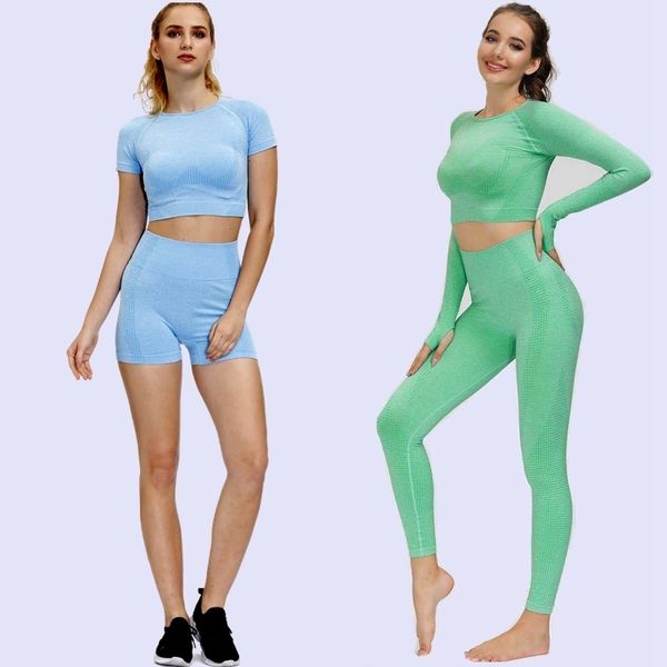 12 colors women seamless yoga sets fitness sports suits gym clothing long sleeve shirts high waist leggings workout pants, Black;white
12 colors women seamless yoga sets fitness sports suits gym clothing long sleeve shirts high waist leggings workout pants, Black;white