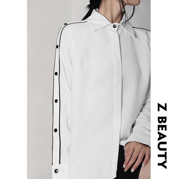 women's blouses & shirts superaen 2021 turn-down collar fashion buttons sleeve shirt long office lady woman, White
women's blouses & shirts superaen 2021 turn-down collar fashion buttons sleeve shirt long office lady woman, White