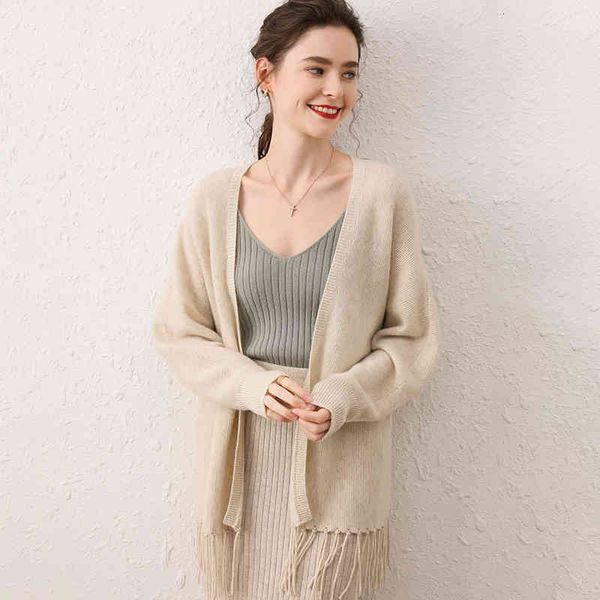 women's knits & tees long coat of pure female cashmere, autumn and winter 100% 6g6g, White
women's knits & tees long coat of pure female cashmere, autumn and winter 100% 6g6g, White