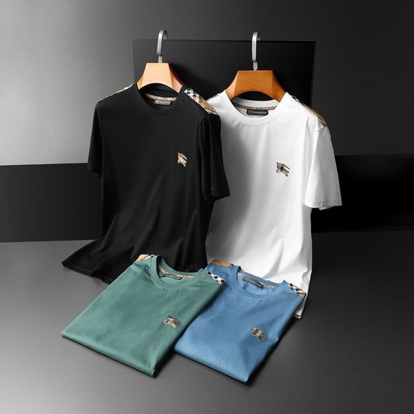 fashion t shirts casual men's short sleeve embroidered round neck double mercerized cotton half 2021 summer for men, White;black
fashion t shirts casual men's short sleeve embroidered round neck double mercerized cotton half 2021 summer for men, White;black