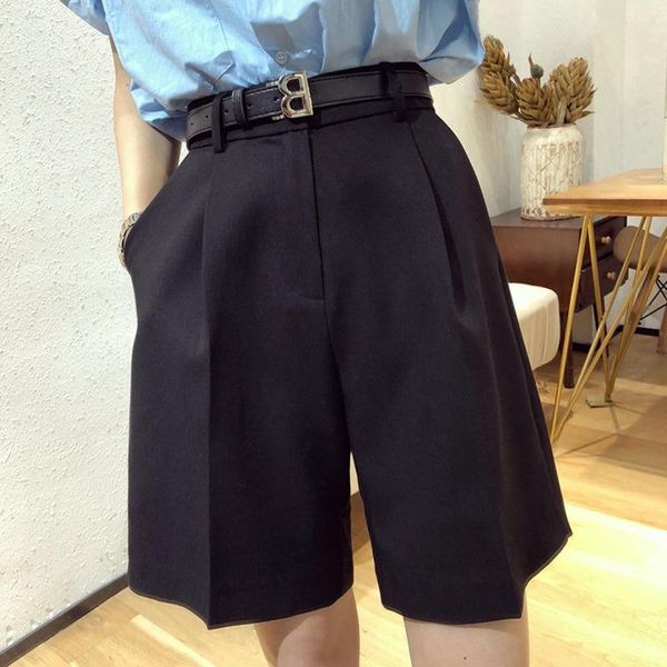 women's shorts cx women fashion high waist straight wide-legged casual 2021 summer skinny versatile suit female, White;black
women's shorts cx women fashion high waist straight wide-legged casual 2021 summer skinny versatile suit female, White;black
