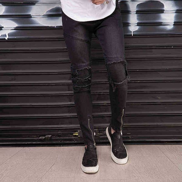 men's jeans jeans skinny ankle vintage motorcycle biker men hip-hop street ripped knee pleated slim fit joggers denim trousers i07d, Blue
men's jeans jeans skinny ankle vintage motorcycle biker men hip-hop street ripped knee pleated slim fit joggers denim trousers i07d, Blue