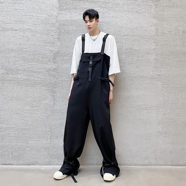 men's pants summer loose overalls straight black stylish adjustable strap trousers d8
men's pants summer loose overalls straight black stylish adjustable strap trousers d8