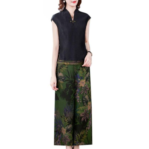 ladies modern chinese cheongsam qipao elegant woman pants and blouse set festival clothing traditional suit two style women's piece, White
ladies modern chinese cheongsam qipao elegant woman pants and blouse set festival clothing traditional suit two style women's piece, White