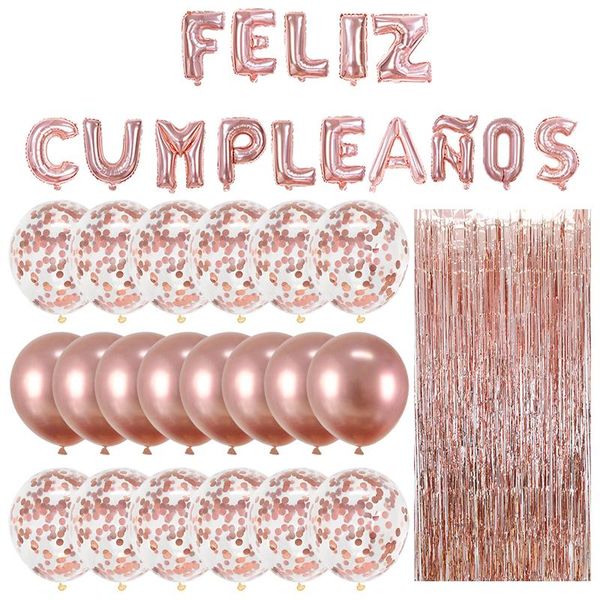 party decoration spain happy birthday sign decorations foil rose gold spanish balloons banner helium globo decor for kids
party decoration spain happy birthday sign decorations foil rose gold spanish balloons banner helium globo decor for kids