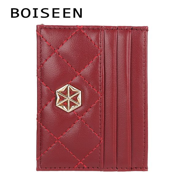 boisen new women's korean clip rhombic sleeve mini multi position high capacity card bag, Red;black
boisen new women's korean clip rhombic sleeve mini multi position high capacity card bag, Red;black