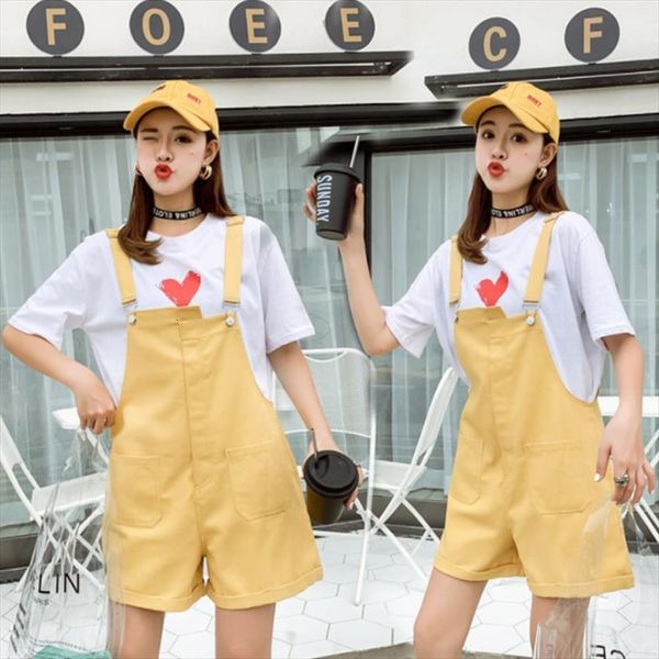 1191 summer korean preppy style womens jumpsuit causal loose cotton overalls girls vintage wide leg jeans shorts yellow black, Black;white
1191 summer korean preppy style womens jumpsuit causal loose cotton overalls girls vintage wide leg jeans shorts yellow black, Black;white