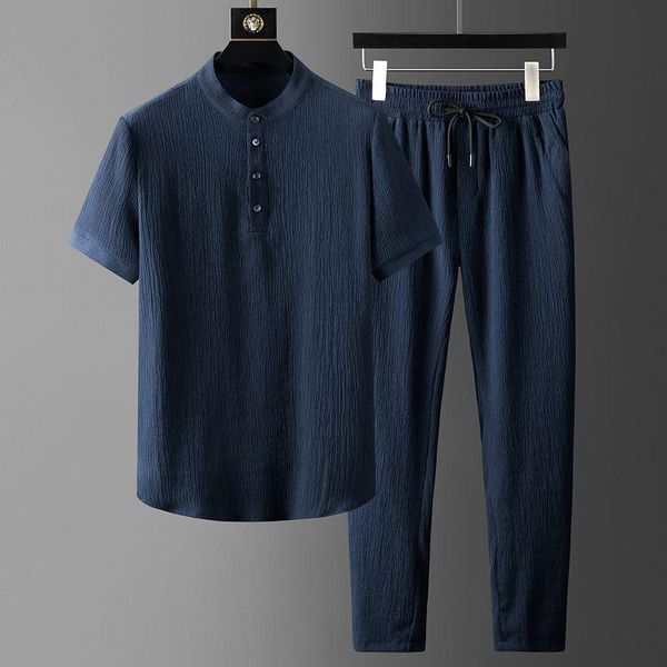men's tracksuits classic navy mens sets (t-shirt+pants) luxury short sleeve summer thin male 4xl fashion slim fit casual man, Gray
men's tracksuits classic navy mens sets (t-shirt+pants) luxury short sleeve summer thin male 4xl fashion slim fit casual man, Gray