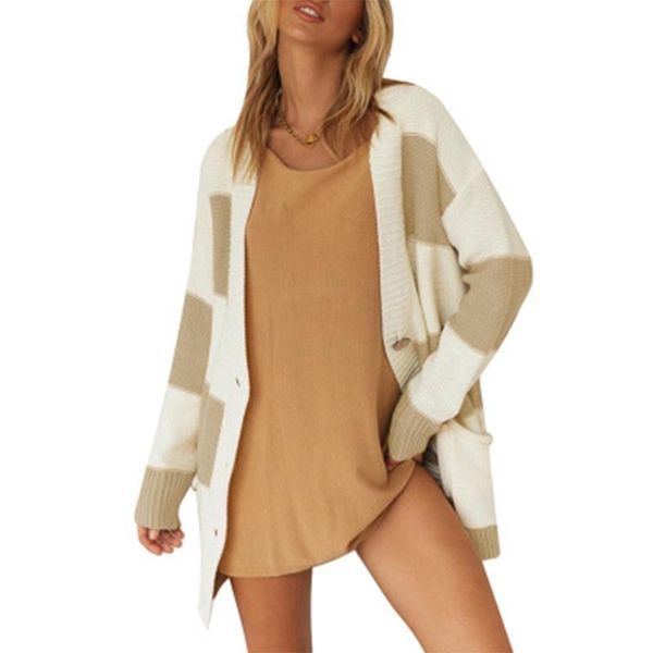 women's sweaters women knit sweater cardigan with pockets stripe long sleeve single breasted coat 2xpd, White;black
women's sweaters women knit sweater cardigan with pockets stripe long sleeve single breasted coat 2xpd, White;black