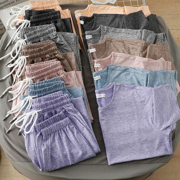 summer women's casual solid color round neck short-sleeved t-shirt + high waist loose trousers suit two piece pants, White
summer women's casual solid color round neck short-sleeved t-shirt + high waist loose trousers suit two piece pants, White