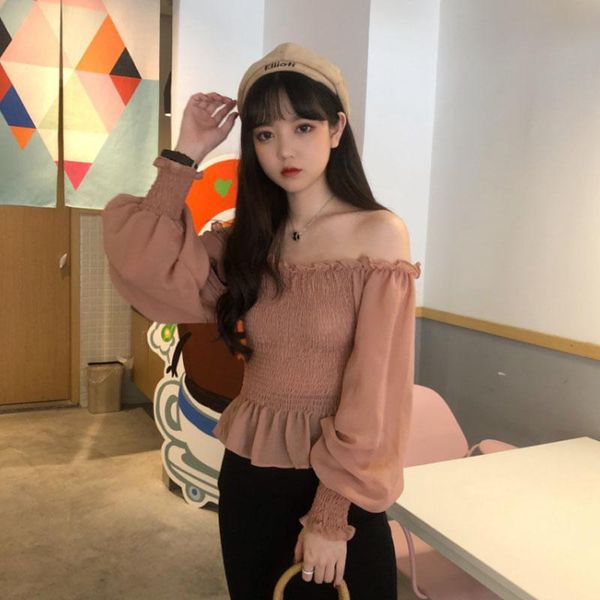 women's blouses & shirts temperament autumn clothing fashion trend lantern sleeve shoulder slash neck thin ladies office full chiffon b, White
women's blouses & shirts temperament autumn clothing fashion trend lantern sleeve shoulder slash neck thin ladies office full chiffon b, White