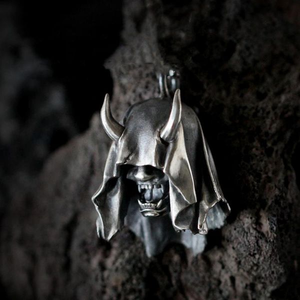 pendant necklaces men's skull necklace personality punk satan devil long chain male jewelry accessories fashion, Silver
pendant necklaces men's skull necklace personality punk satan devil long chain male jewelry accessories fashion, Silver