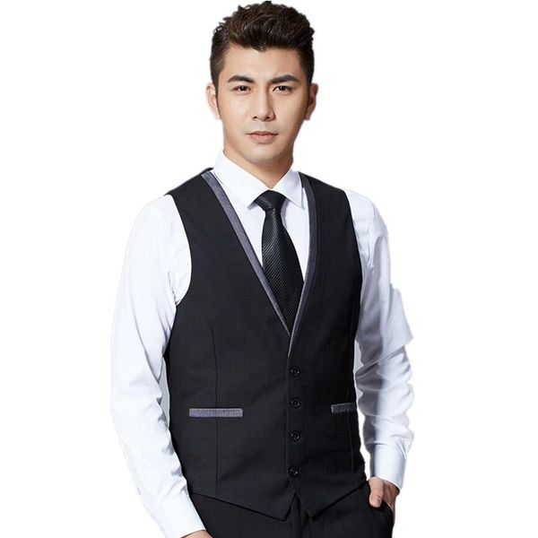 men's vests arrival black men suit fitted leisure waistcoat casual business four buttons, Black;white
men's vests arrival black men suit fitted leisure waistcoat casual business four buttons, Black;white