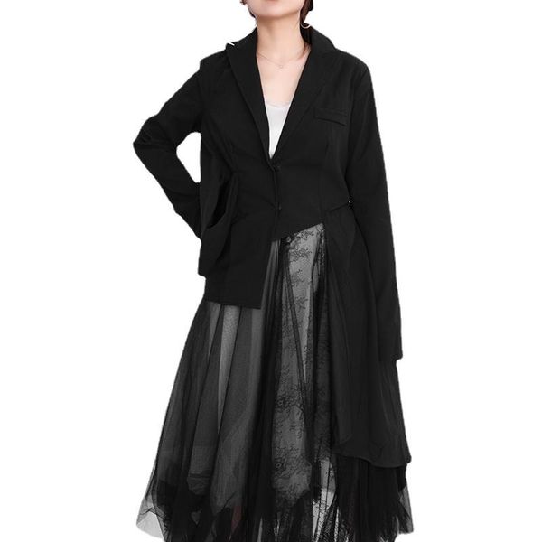 women's suits & blazers women irregular personality white lapel long sleeve loose fit jacket fashion spring autumn 2021 blazer, White;black
women's suits & blazers women irregular personality white lapel long sleeve loose fit jacket fashion spring autumn 2021 blazer, White;black