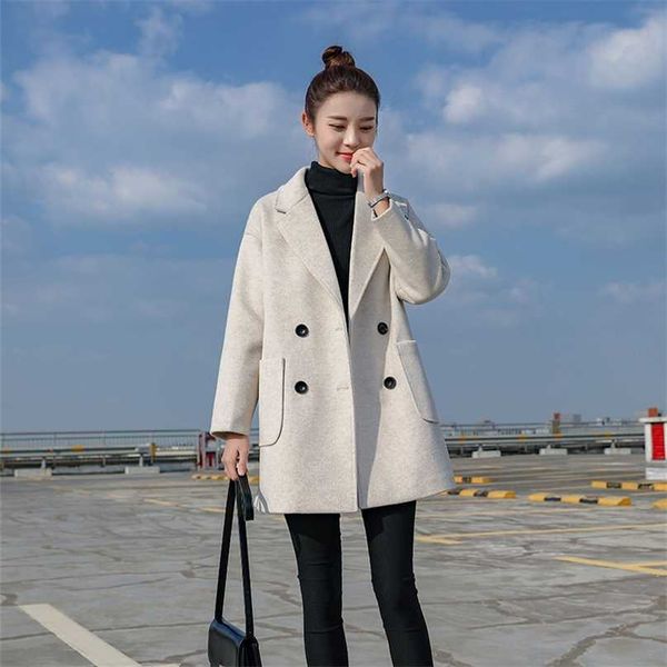 women jackets winter causal loose elegant black outwear long sleeve double breasted fashion female wool blend warm coat 211019
women jackets winter causal loose elegant black outwear long sleeve double breasted fashion female wool blend warm coat 211019
