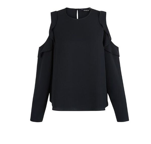 women's blouses & shirts women chiffon lady girls summer fashion off shoulder long sleeve ruffles o-neck blusas plus size s-6xl, White
women's blouses & shirts women chiffon lady girls summer fashion off shoulder long sleeve ruffles o-neck blusas plus size s-6xl, White