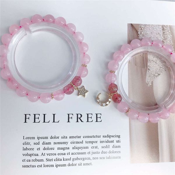 natural powder crystal bracelet female strawberry student friend constellation silver jewelry peach blossom wedding jewelry, Black
natural powder crystal bracelet female strawberry student friend constellation silver jewelry peach blossom wedding jewelry, Black