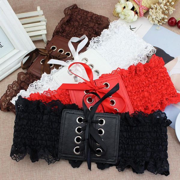 belts 65cm female elastic waistband wide lace belt for women stretch band cinch dress clothing accessories, Black;brown
belts 65cm female elastic waistband wide lace belt for women stretch band cinch dress clothing accessories, Black;brown