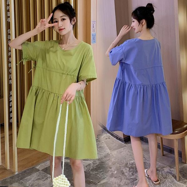 5913# 2021 summer korean fashion cotton maternity dress large size loose clothes for pregnant women pregnancy casual dresses, White
5913# 2021 summer korean fashion cotton maternity dress large size loose clothes for pregnant women pregnancy casual dresses, White
