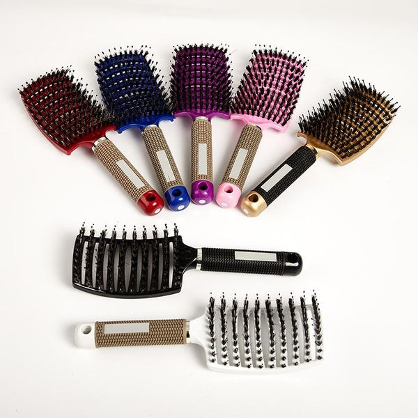 hair brushes girls scalp massage comb hairbrush bristle nylon women wet curly detangle brush for salon hairdressing styling tools, Silver
hair brushes girls scalp massage comb hairbrush bristle nylon women wet curly detangle brush for salon hairdressing styling tools, Silver