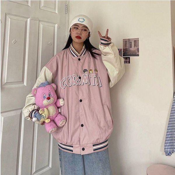 women's jackets japanese harajuku baseball jacket women korean patchwork big letter varsity vintage college style oversized coat unisex, Black;brown
women's jackets japanese harajuku baseball jacket women korean patchwork big letter varsity vintage college style oversized coat unisex, Black;brown