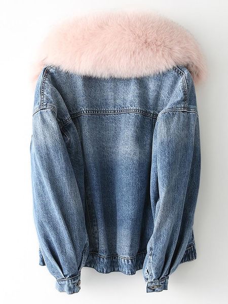 women's fur & faux coat winter jacket real denim jackets parka women korean warm parkas plus size kqn68654 y1233, Black
women's fur & faux coat winter jacket real denim jackets parka women korean warm parkas plus size kqn68654 y1233, Black