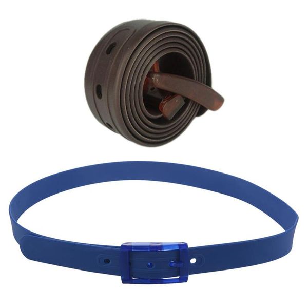 belts 2 pcs men's women's silicone belt rubber plastic buckle plain leather style adjustable , brown with navy blue, Black;brown
belts 2 pcs men's women's silicone belt rubber plastic buckle plain leather style adjustable , brown with navy blue, Black;brown