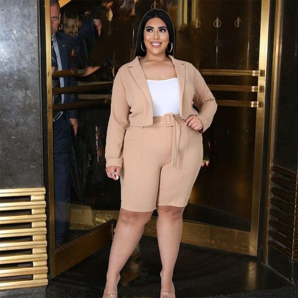 plus size tracksuits sets women clothing two piece set fall outfits long sleeve coat and shorts with sashes office ladies suit drop, Black
plus size tracksuits sets women clothing two piece set fall outfits long sleeve coat and shorts with sashes office ladies suit drop, Black