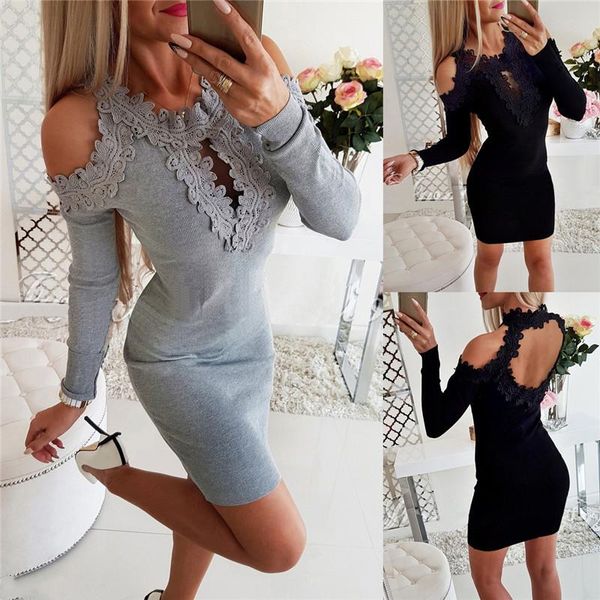 casual dresses women lace-up mini bodycon dress off shoulder party halter strapless elegant long sleeve, Black;gray
casual dresses women lace-up mini bodycon dress off shoulder party halter strapless elegant long sleeve, Black;gray