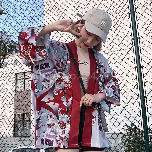 japanese traditional costumes kimono cardigan women men ukiyo-e print casual coat harajuku shirt loose style streetwear s ethnic clothin, Red
japanese traditional costumes kimono cardigan women men ukiyo-e print casual coat harajuku shirt loose style streetwear s ethnic clothin, Red