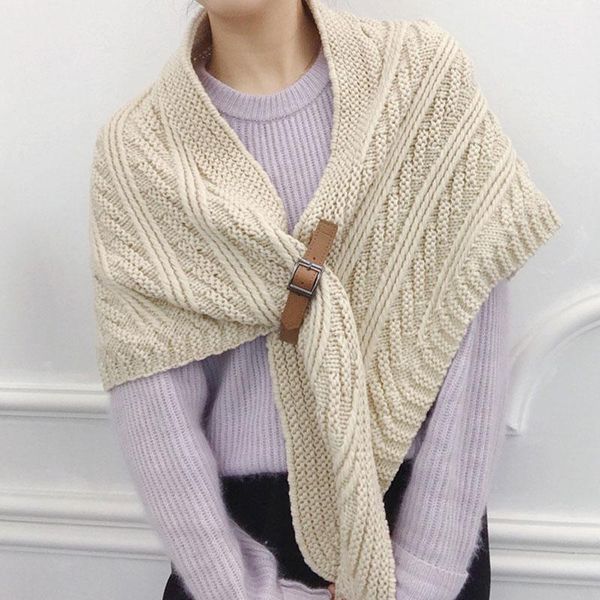 scarves 2021 winter women warm knitted triangle scarf leather strap buckle solid colour crochet bohemian shawl for ladies christmas gift, Blue;gray
scarves 2021 winter women warm knitted triangle scarf leather strap buckle solid colour crochet bohemian shawl for ladies christmas gift, Blue;gray