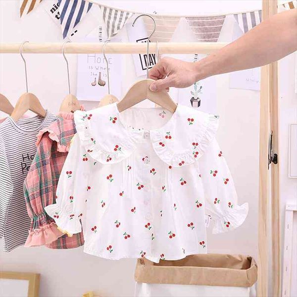 childrens long sleeved cotton shirt spring and autumn foreign style girls floral middle small children sweet, White;black
childrens long sleeved cotton shirt spring and autumn foreign style girls floral middle small children sweet, White;black