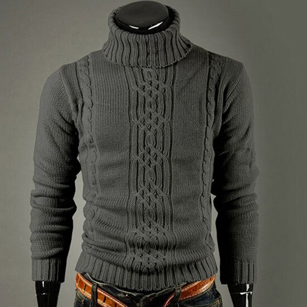 new fashion men's knit lapel long sleeve turtleneck solid color regular sweater for men winter high neck, White;black
new fashion men's knit lapel long sleeve turtleneck solid color regular sweater for men winter high neck, White;black