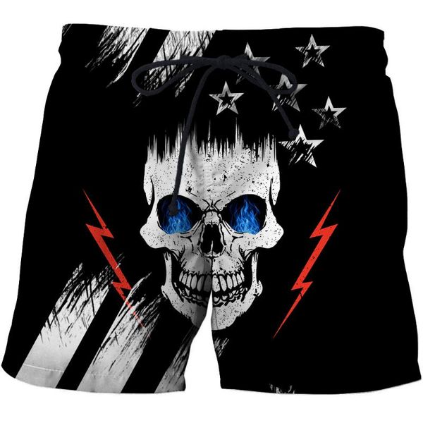 men's shorts 2021 summer products casual fashion 3d print skull slim loose tether five points surfing pants, White;black
men's shorts 2021 summer products casual fashion 3d print skull slim loose tether five points surfing pants, White;black