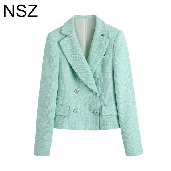 women double breasted tweed blazer long sleeve elegant chic office ladies suit jacket female coat 2021 spring autumn women's suits & bl, White;black
women double breasted tweed blazer long sleeve elegant chic office ladies suit jacket female coat 2021 spring autumn women's suits & bl, White;black